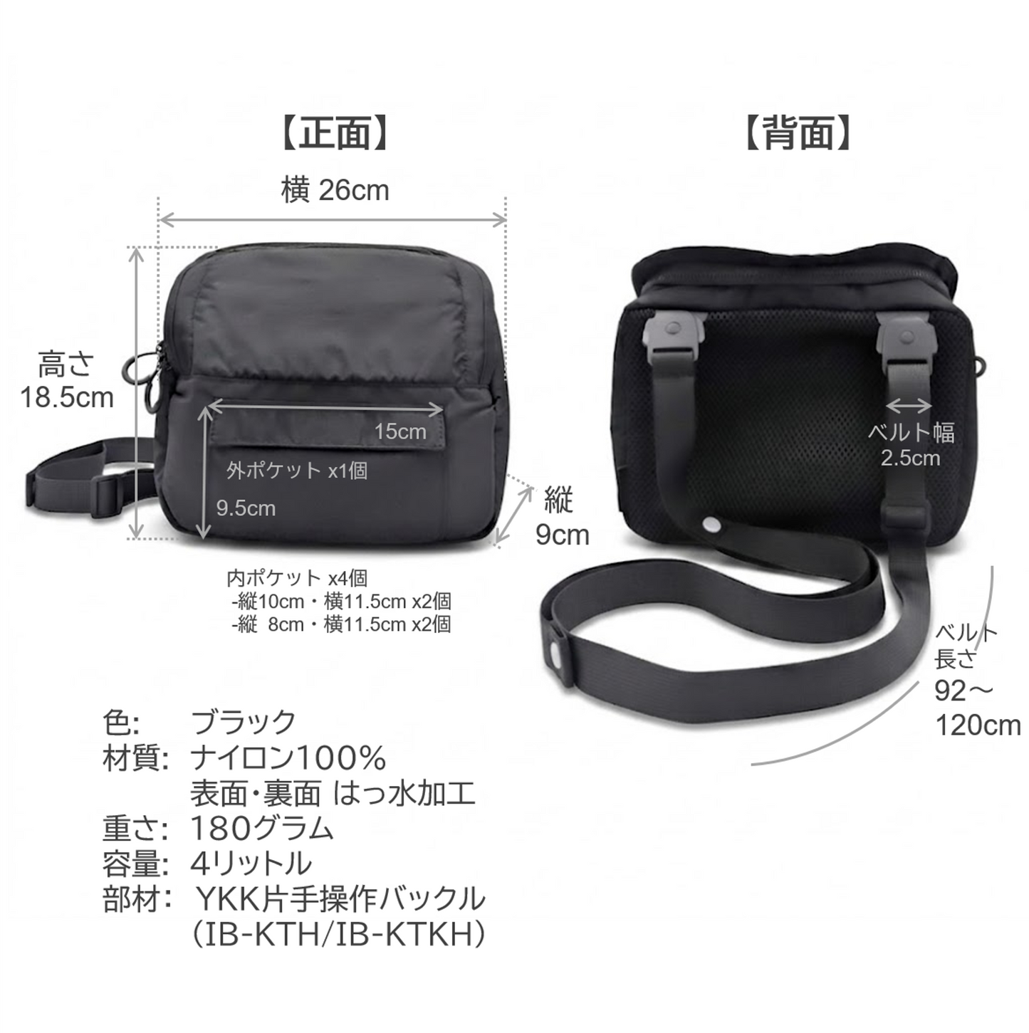 【サンプル寄付】車椅子・杖利用者用スリングバッグ